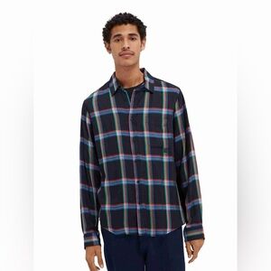SCOTCH & SODA by ANTHROPOLOGIE NWOT Checked Relaxed Fit Tencel Shirt